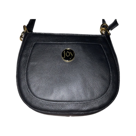 JOY Black Chic Leather Bag with Removable Pompom Plus RFID Tech & Anti-Microbial - Picture 10 of 10